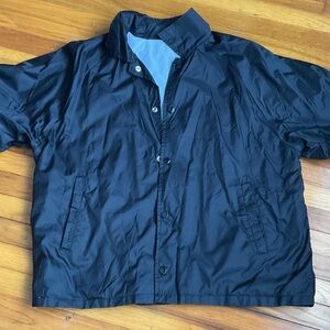 Men's Black Windbreaker Jacket